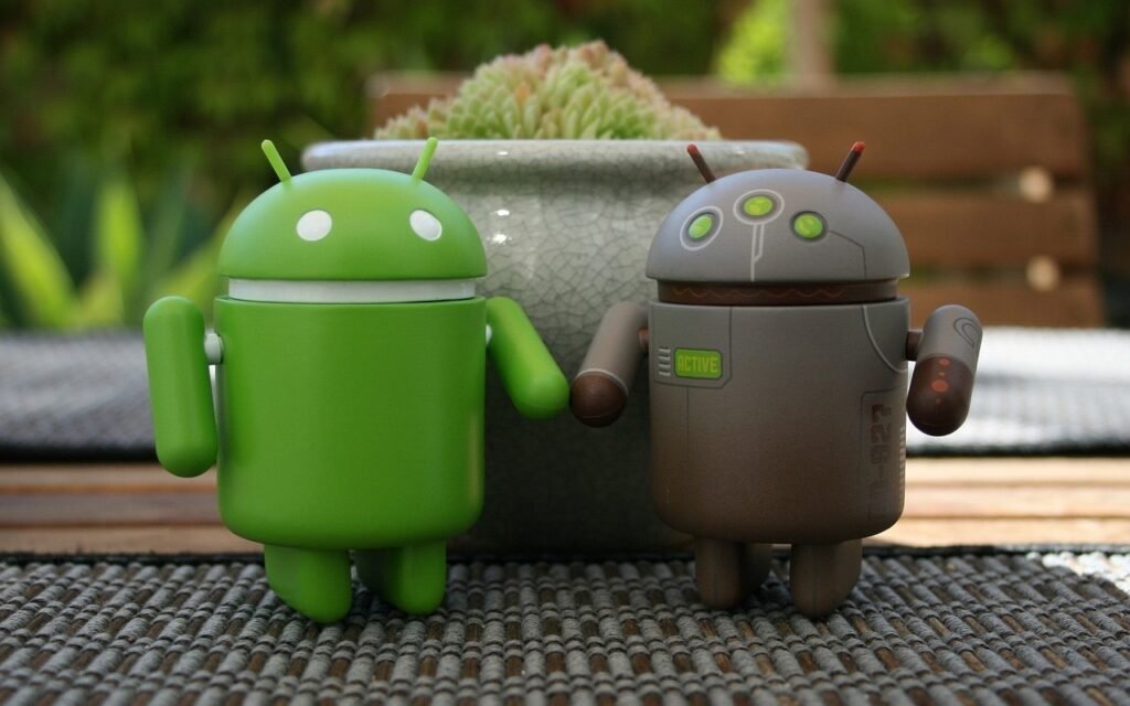 android, couple, computer