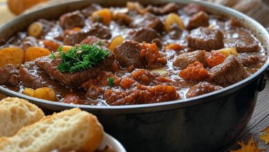 Slow-Cooked Beef Stew with Root Vegetables